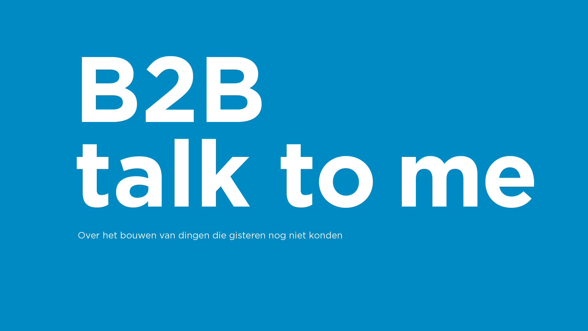 B2B talk to me